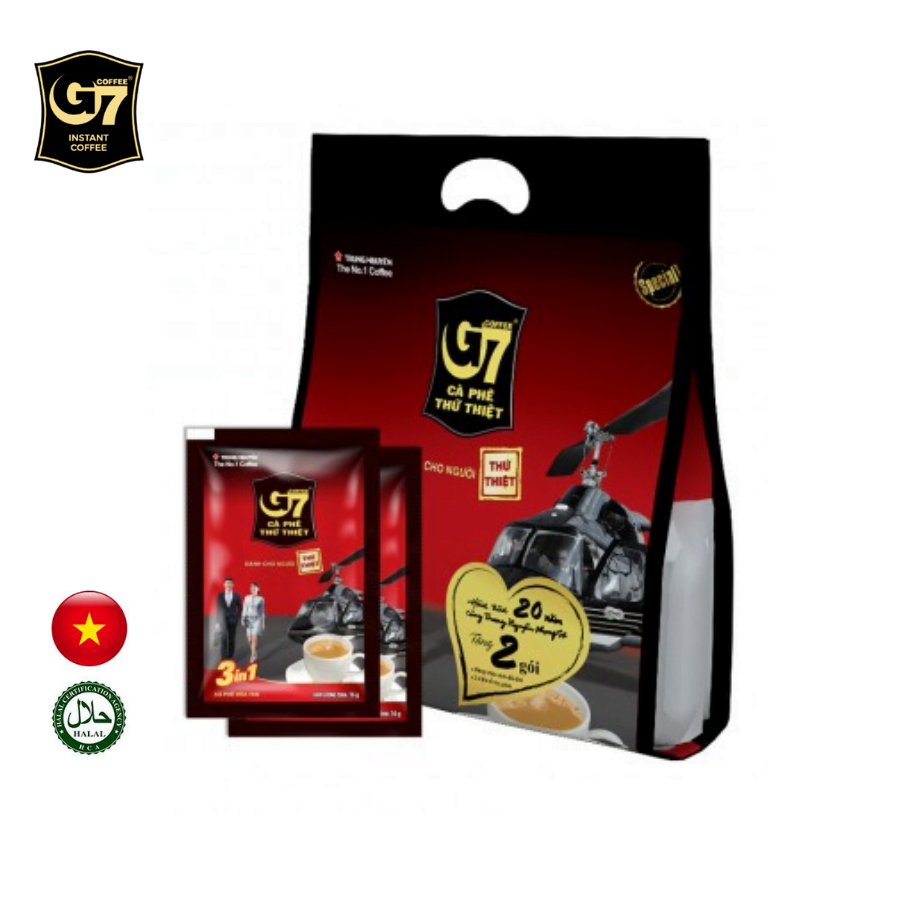 Trung Nguyen instant coffee G7 3in1 pouch bungkus - (50 sachets x 16g) 850g kopi saset instant premium vietnam 3