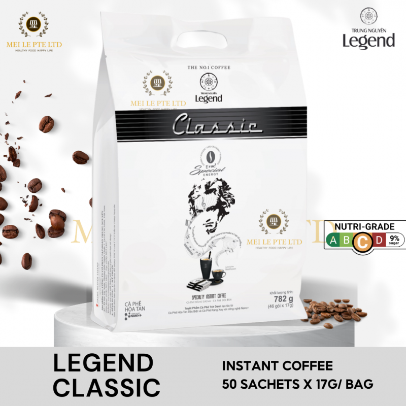 Trung Nguyen Legend Classic 3in1 - 1 pouch bungkus (50 sachets x 17g) 850g kopi sachet instant klasik premium vietnam 1